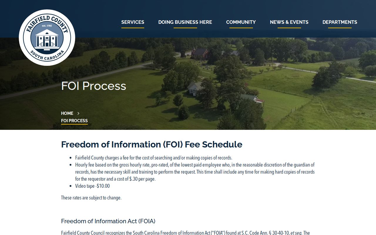 Fairfield County release record request timing and fees